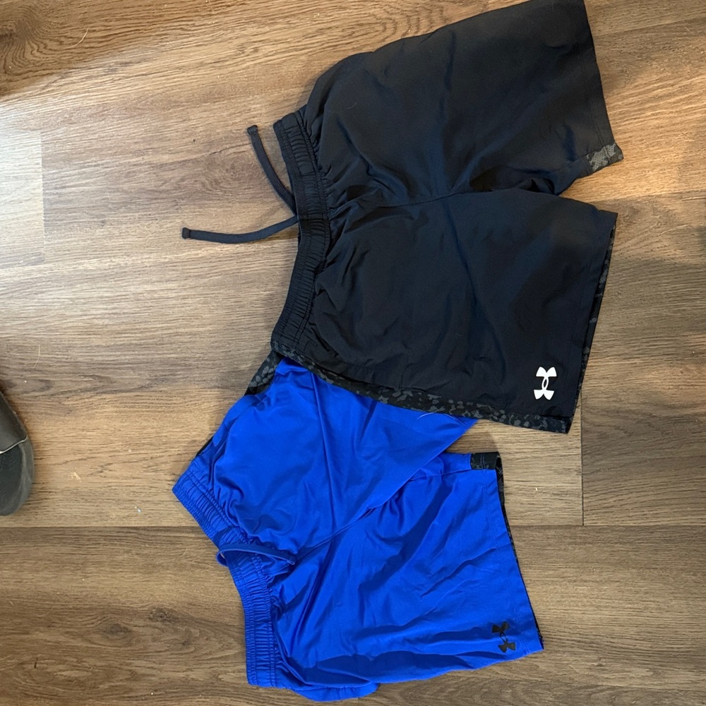 Under Armour Dual-Tone Black and Blue Shorts